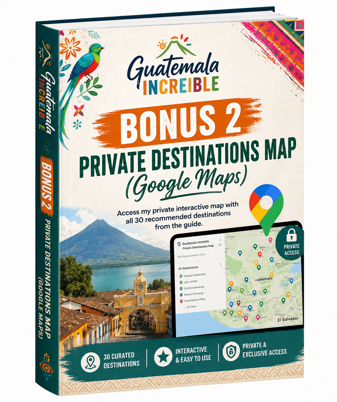 Bonus 2 mockup: private destinations map on Google Maps